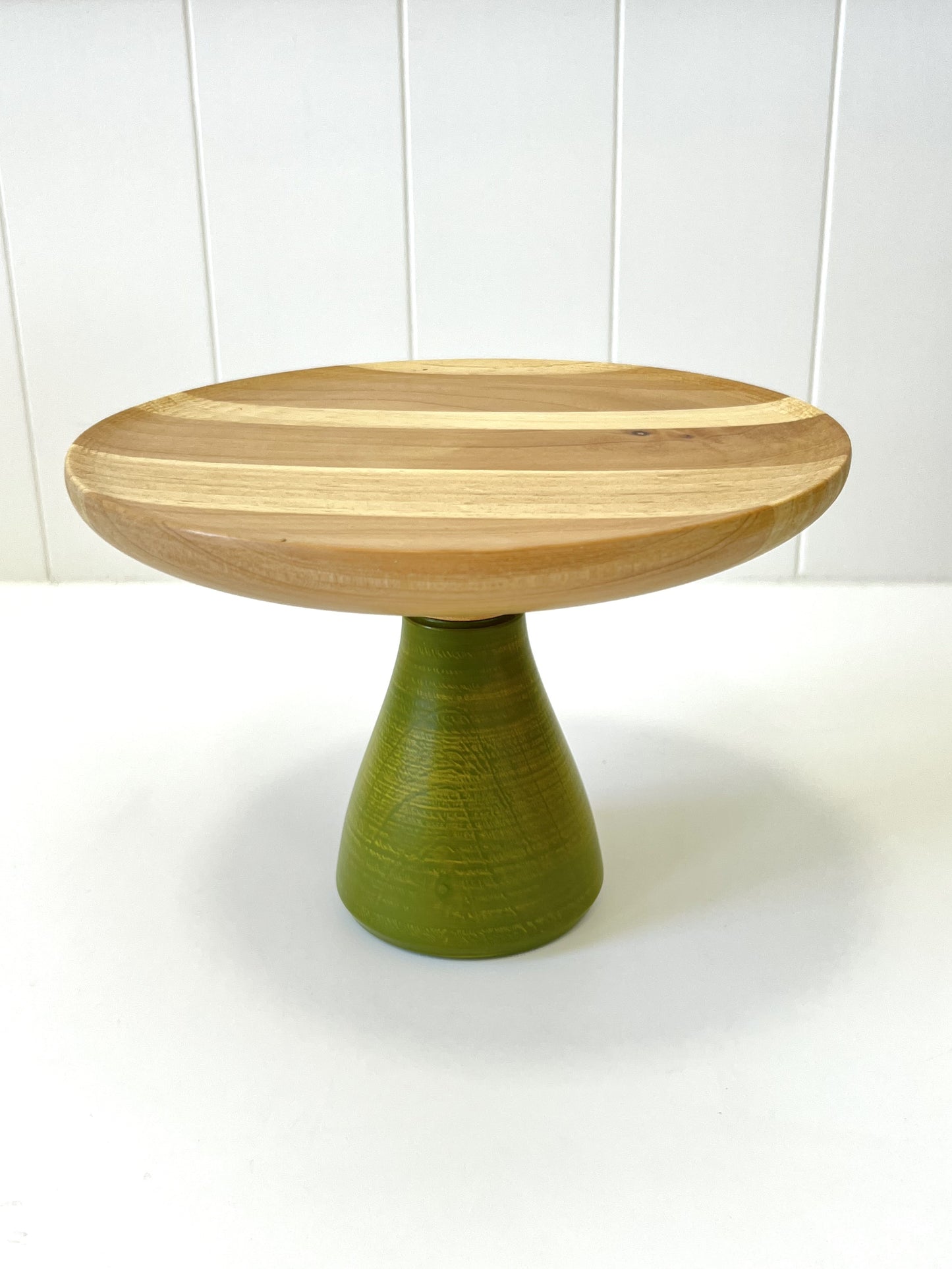 Cake Stand - Tulip - Natural/Green