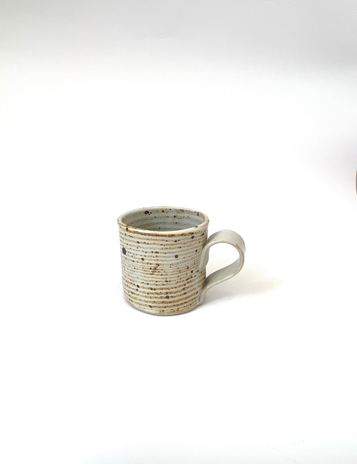 Ceramic Nerikomi Mug - Small - Brown (Thin Stripes)