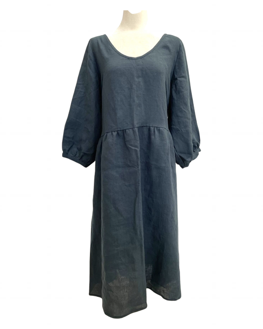 Long Sleeve Mollie Dress - Petrol