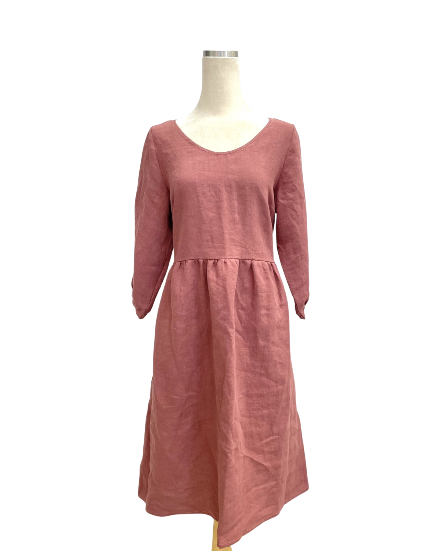 Long Sleeve Mollie Dress - Rouge Linen