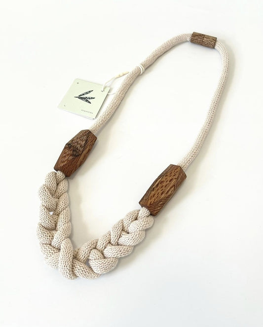 Knitted Necklace - Natural
