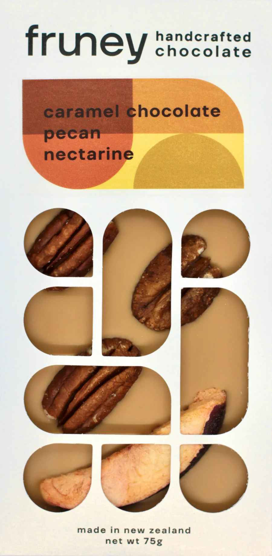 Caramel Chocolate, Pecan & Nectarine Bar - 75g
