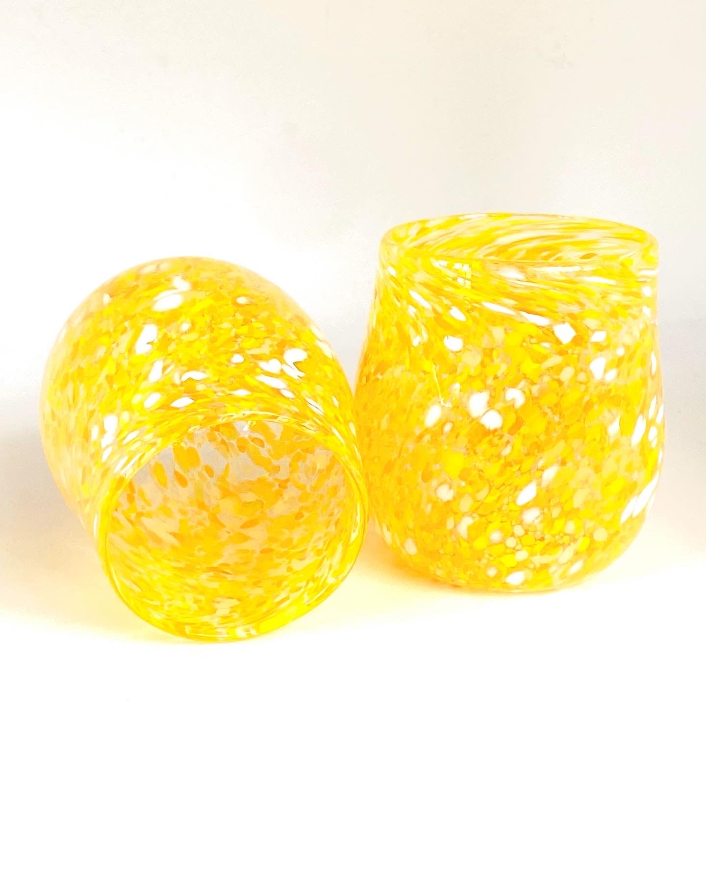 Handblown Glass Tumbler - Yellow