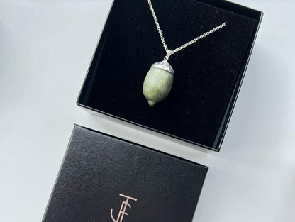 Acorn Pendant & Leaf on Sterling Silver Chain (PE-AC1)