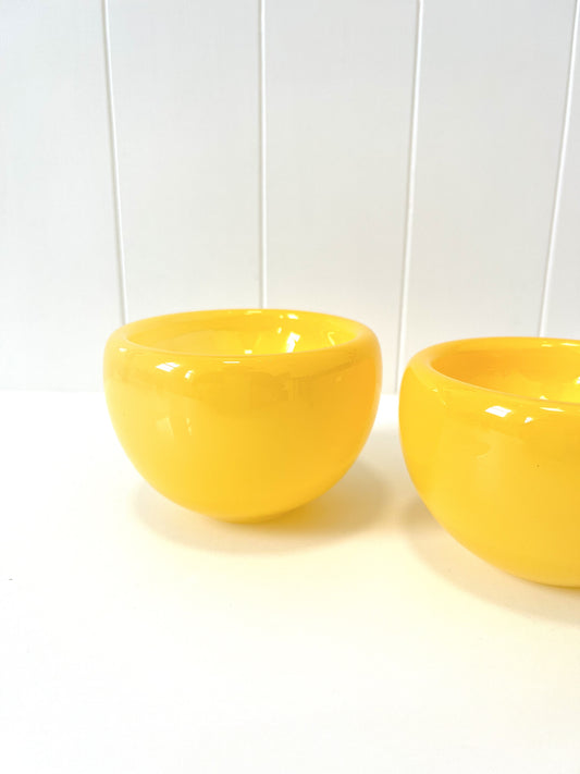 Handblown Glass Mini "Fulvio" Bowl - Opal Yellow
