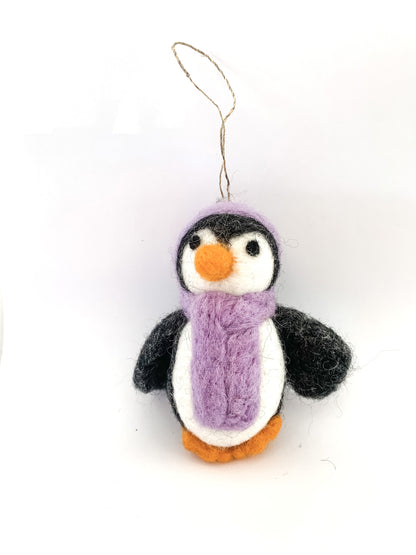 NEW Felted Penguin - Purple