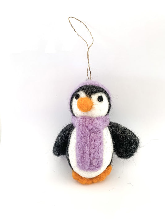 NEW Felted Penguin - Purple