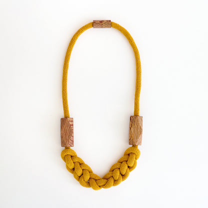 Knitted Necklace - Mustard
