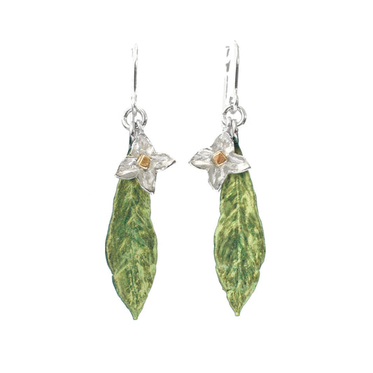Daphne Flower + Leaf Earrings