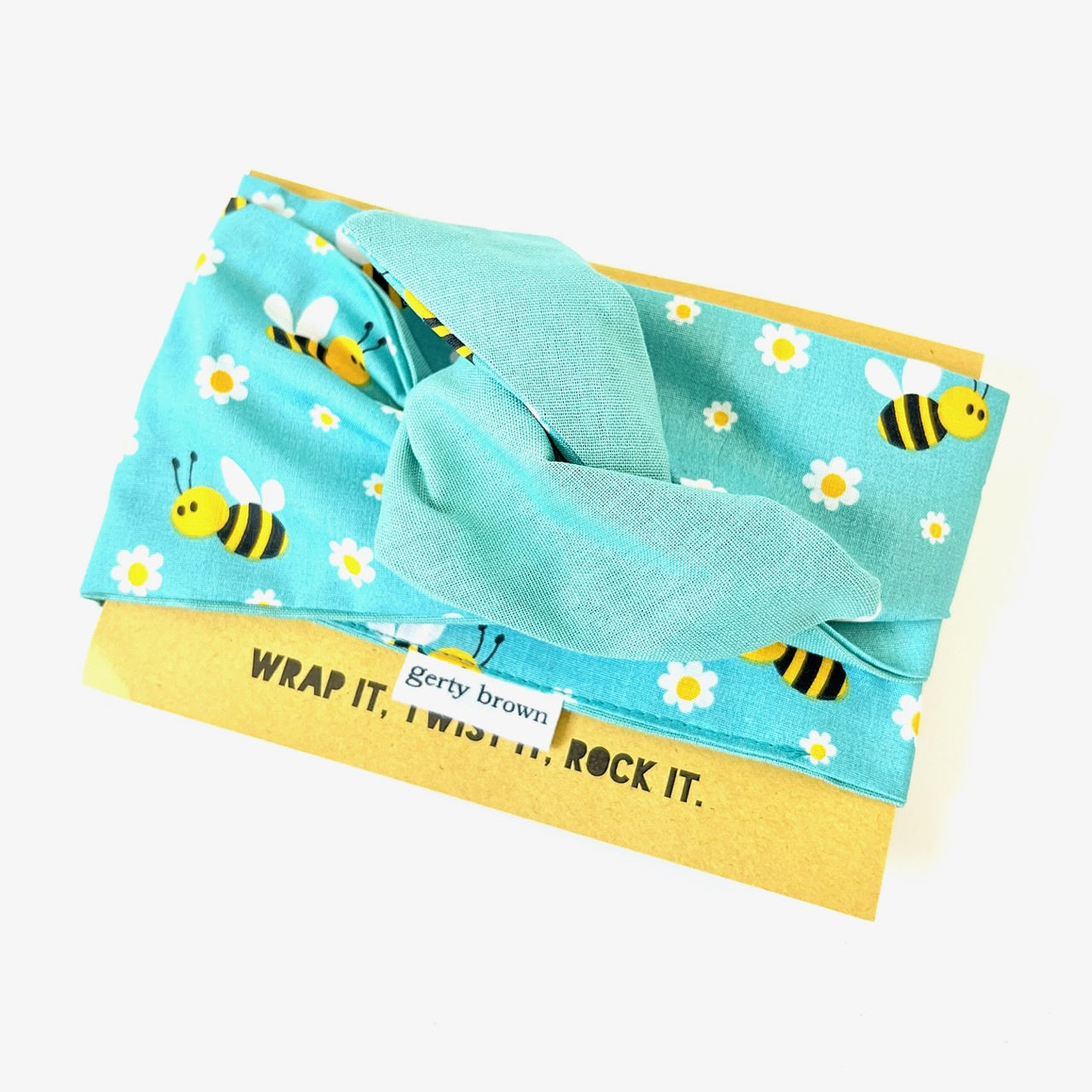 Girlband - Bumblebees/Turquoise
