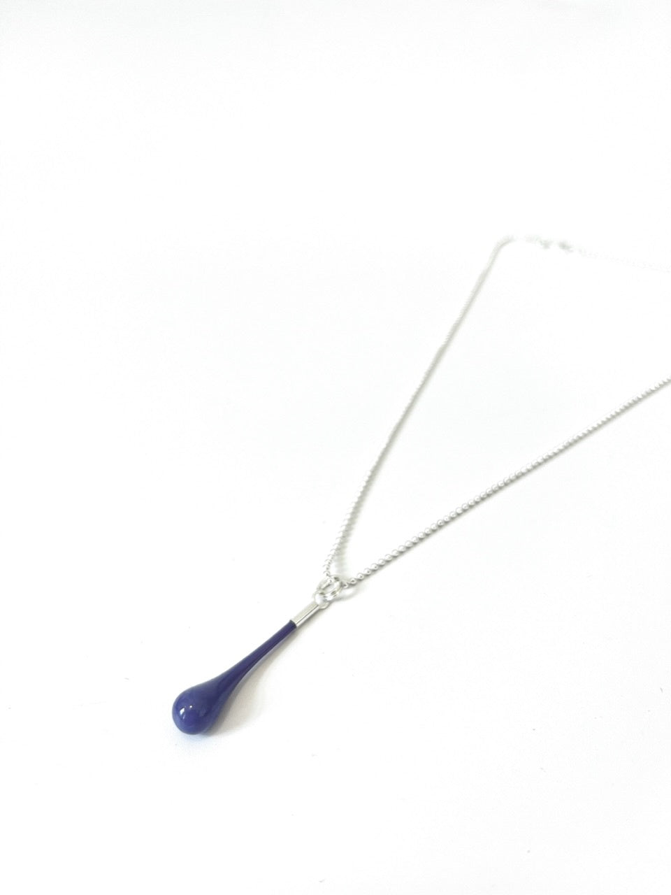Glass Teardrop Pendant - Violet Opaque