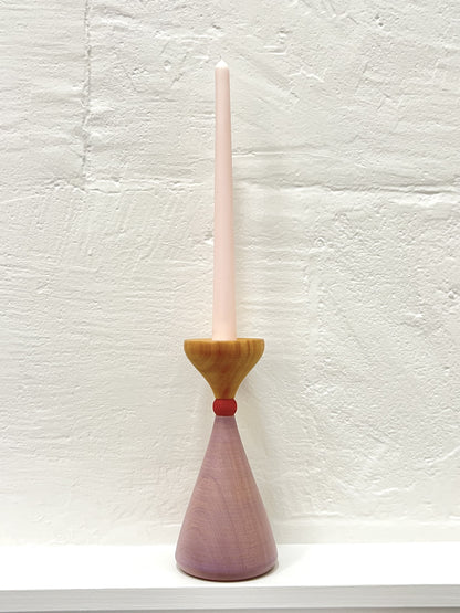 Candle Holder - Tulip Sphere - Natural/Orange/Wisteria