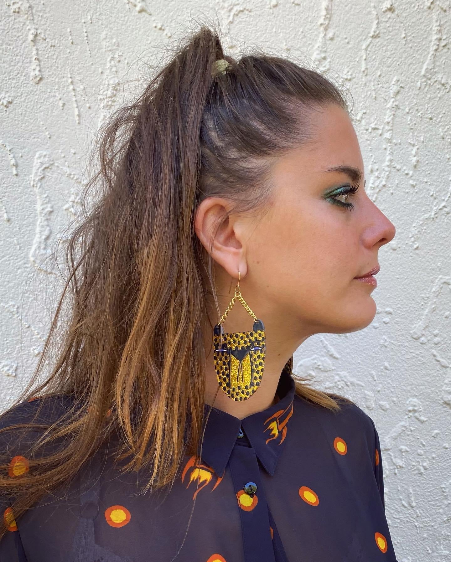 Cheetah Earrings - Gold