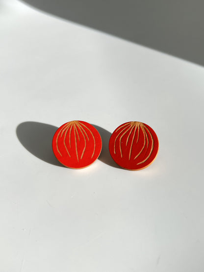 Statement Studs - Red