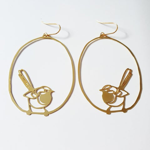 Fantail Earrings in Gold