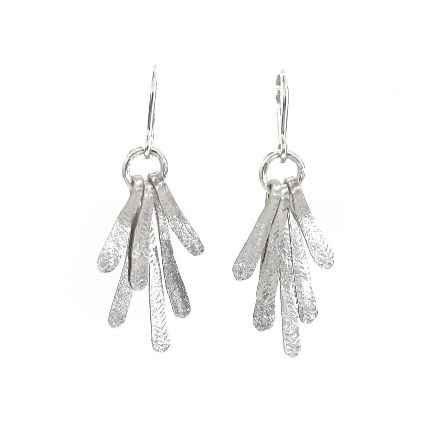 Flutter Drop Earrings - Silver