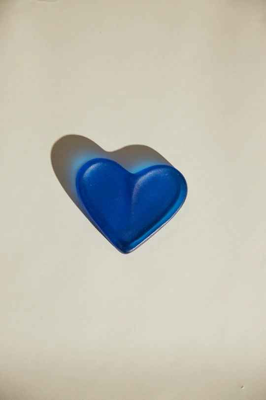 "Glo Heart" in Glass - Aquamarine