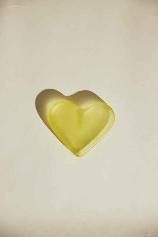 "Glo Heart" in Glass - Citrine