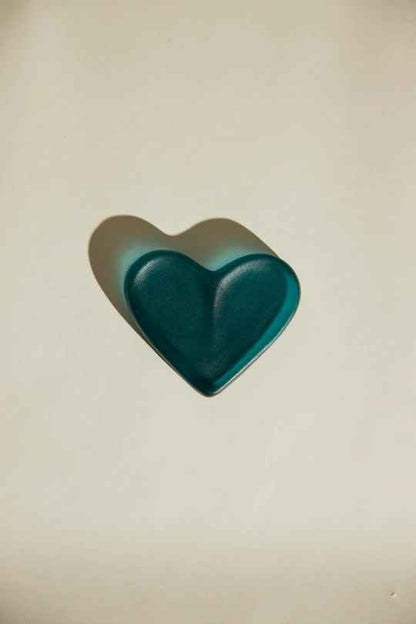 "Glo Heart" in Glass - Jade
