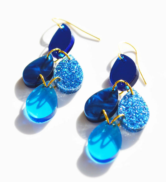 Wanderlust "Paris" Earrings - Bright Blues