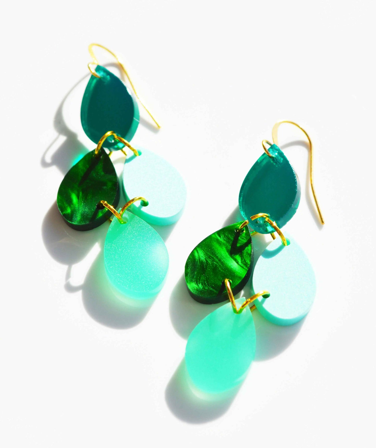 Wanderlust "Paris" Earrings - Bright Greens