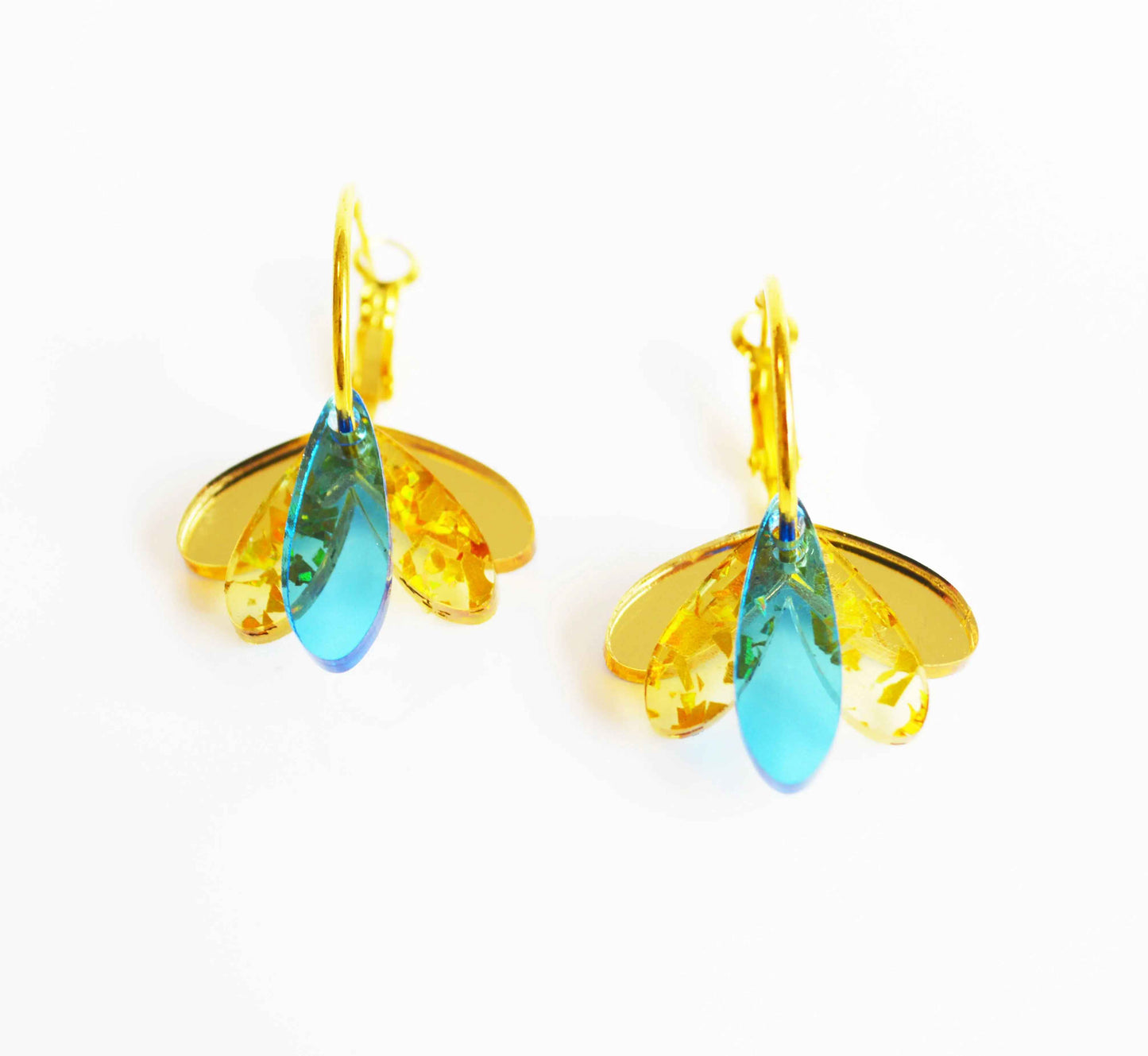 Happy Hour Earrings - Blue / Gold