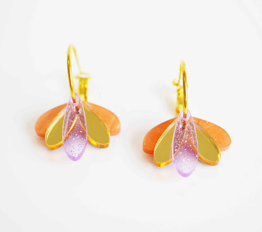 Happy Hour Earrings - Peach / Lilac
