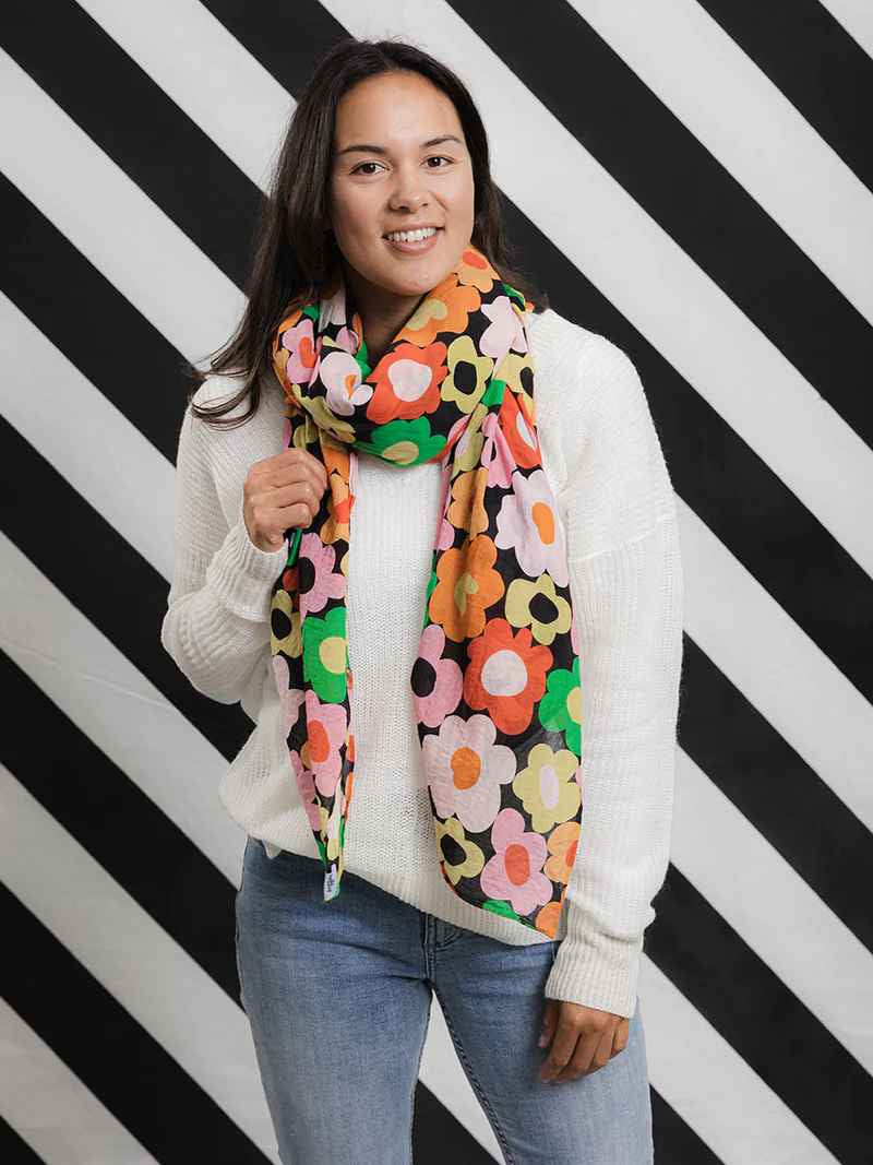 Flower Pop Cotton scarf