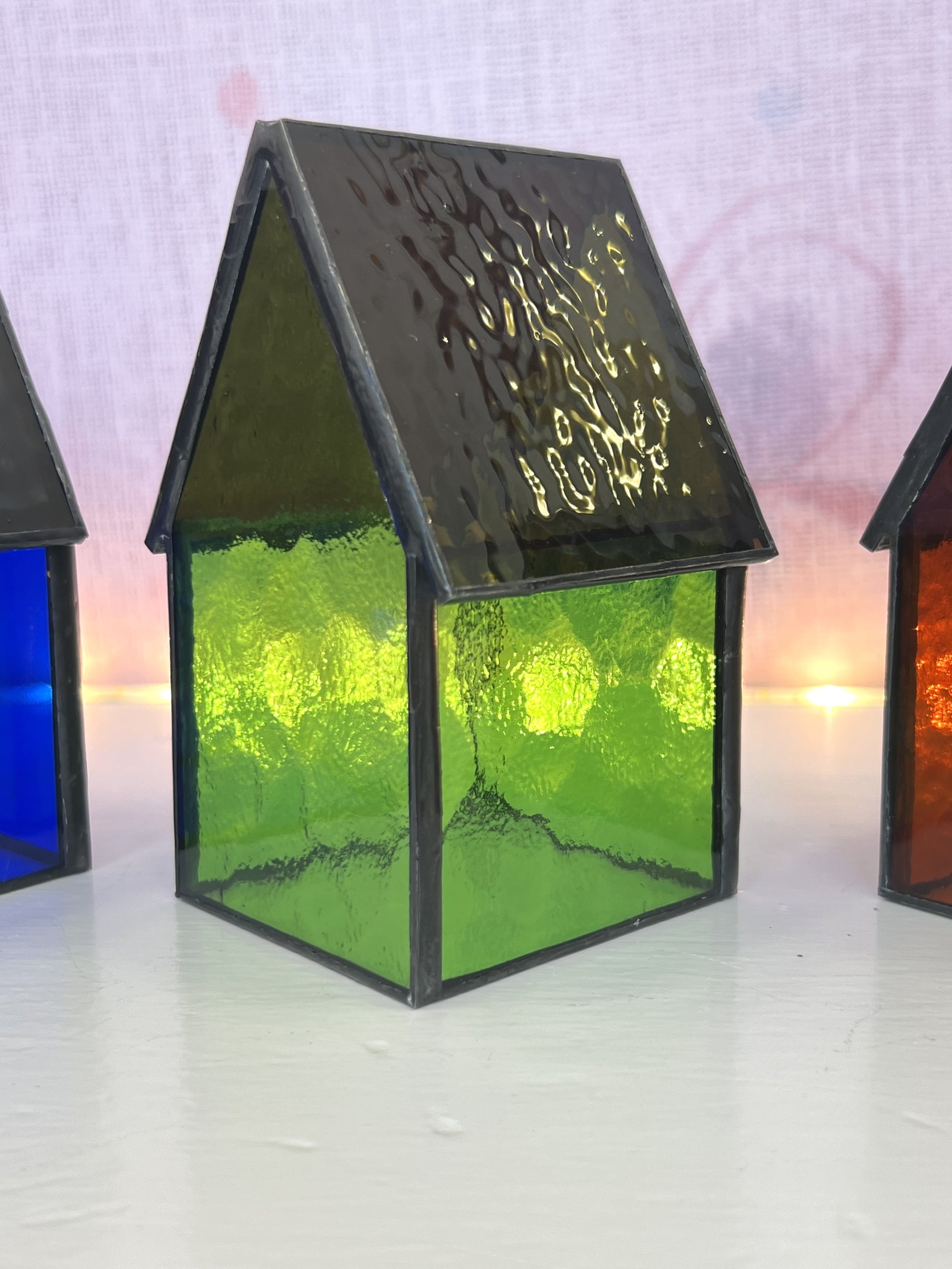 Stained Glass tea light House Green Inc Design Store