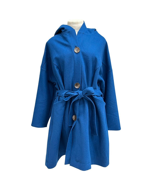 "Tiggy" Wool Blend Coat - Marine Blue