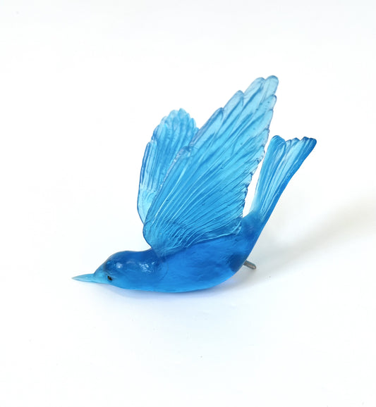 Bellbird / Korimako #2 (Wings Back) - Copper Blue