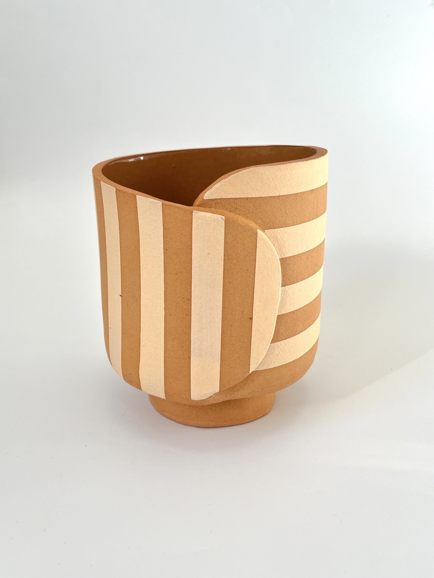 Peach & Terracotta Vase/Planter