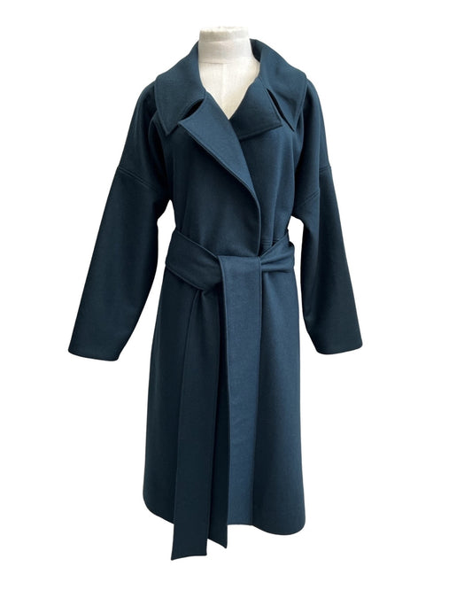 Wool Blend "Niki" Coat - Petrol