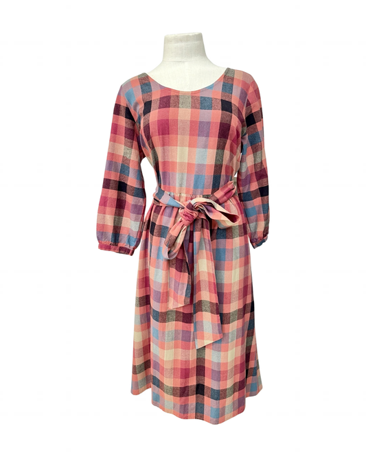 Long Sleeve Mollie Dress - Pink Check