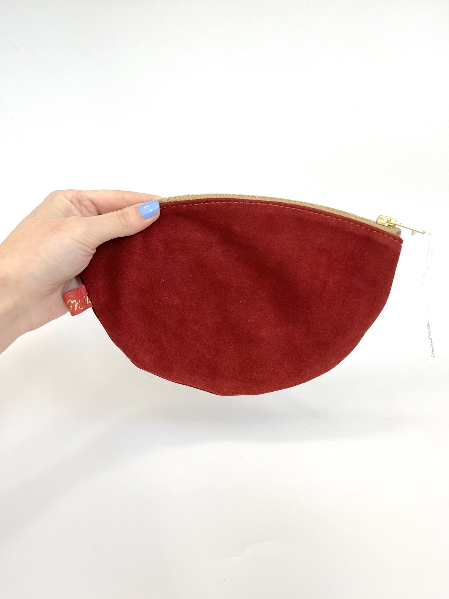 Curved Purse - Large - Jam Suede