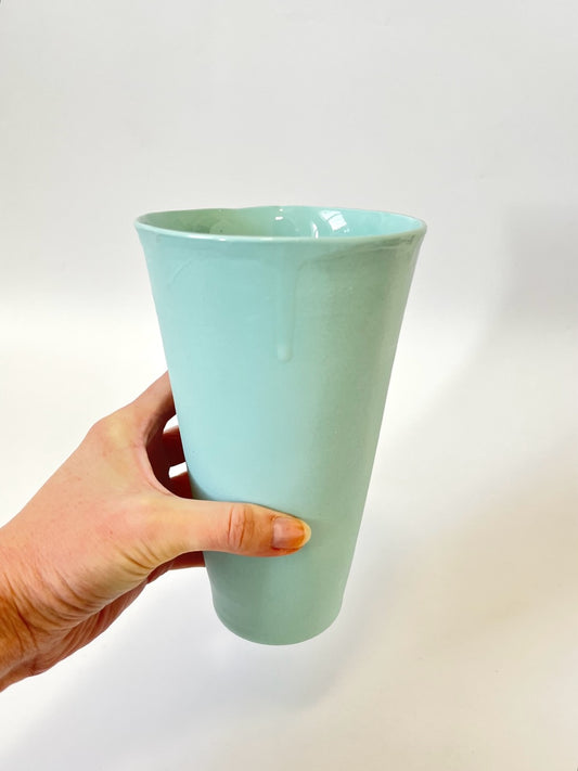 Aqua Vessel - One of a Kind Ceramic - Vase 10 x 18cm