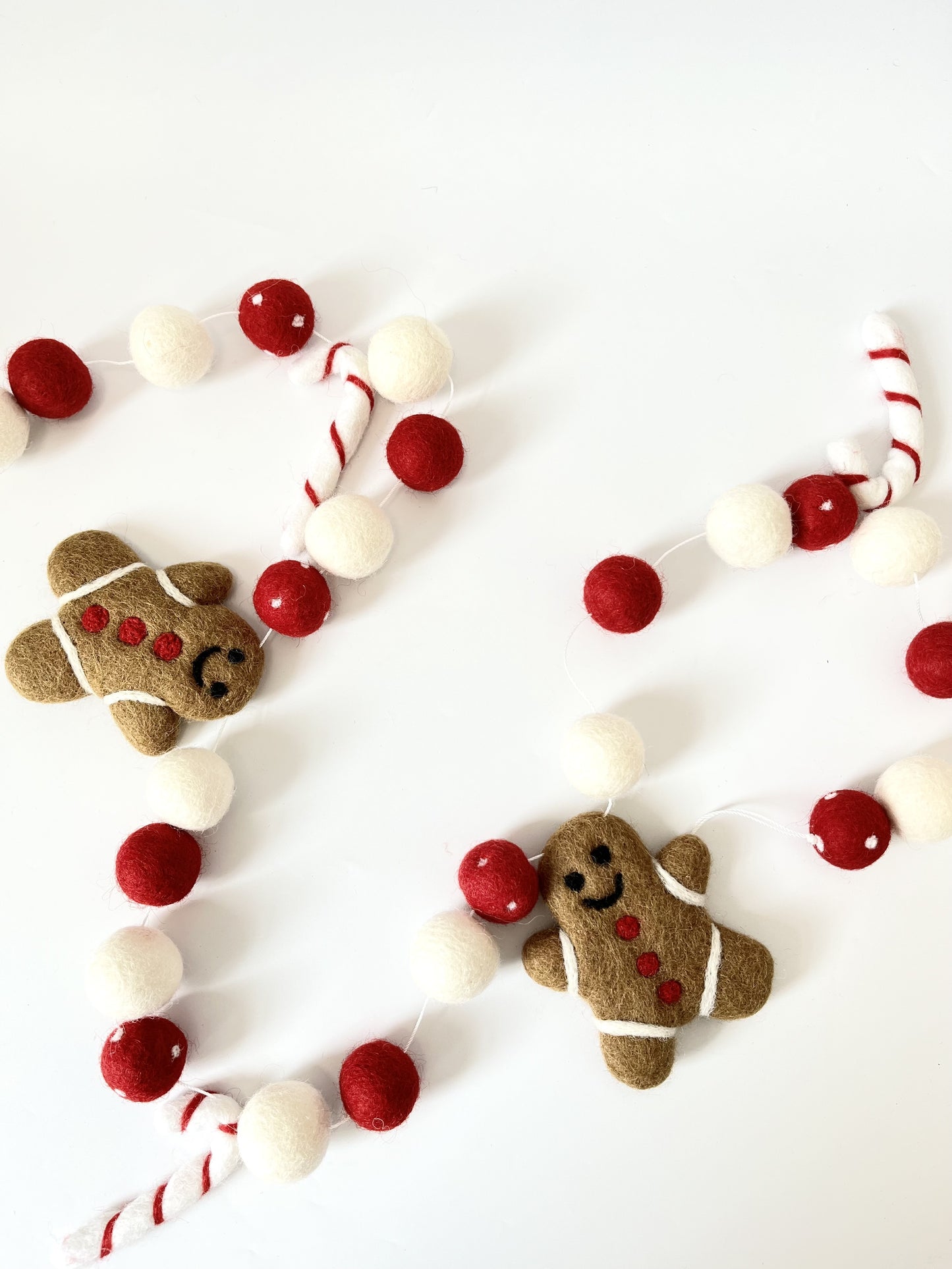 Christmas Felted Garland - Gingerbread Men