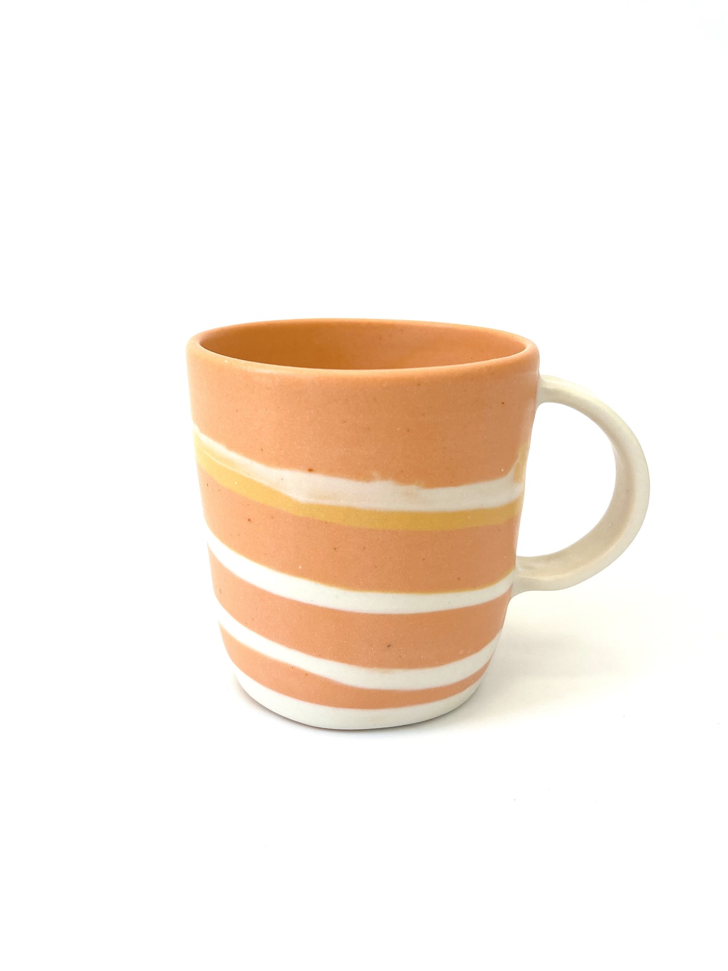 Ceramic Thrown Mug - Tall - Orange