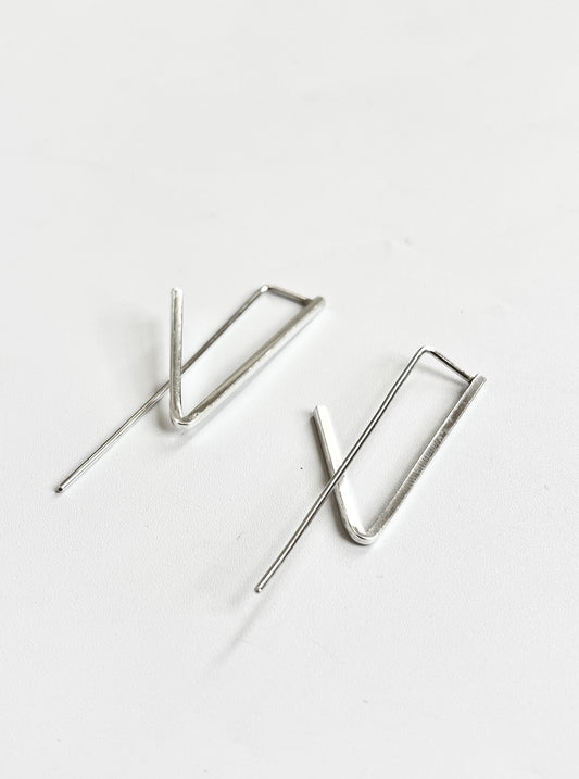 Bent-Back Bar on Threader Hook Earrings (#32)