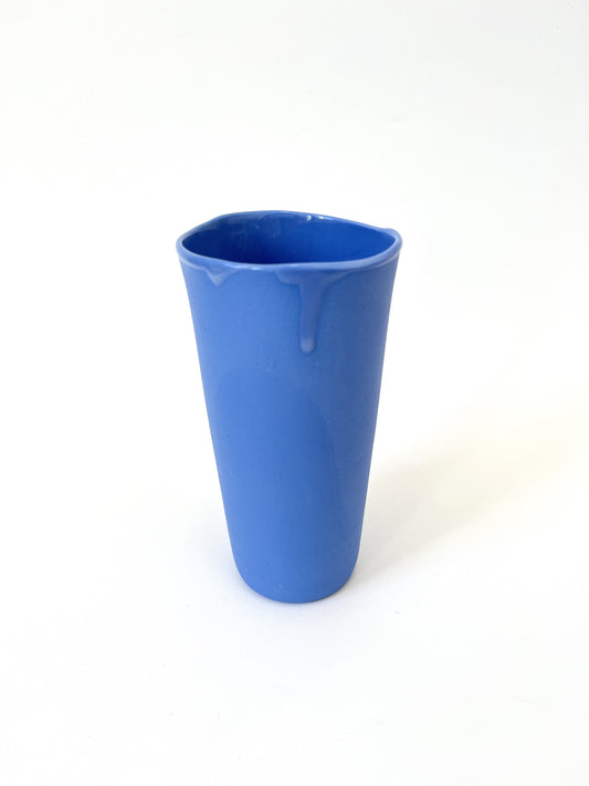 Hydrangea Blue Vessel - One of a Kind Ceramic - Tall 8 x 15cm