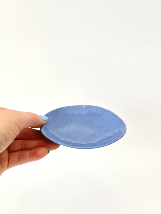 Hydrangea Blue Dish - One of a Kind Ceramic - 12cm