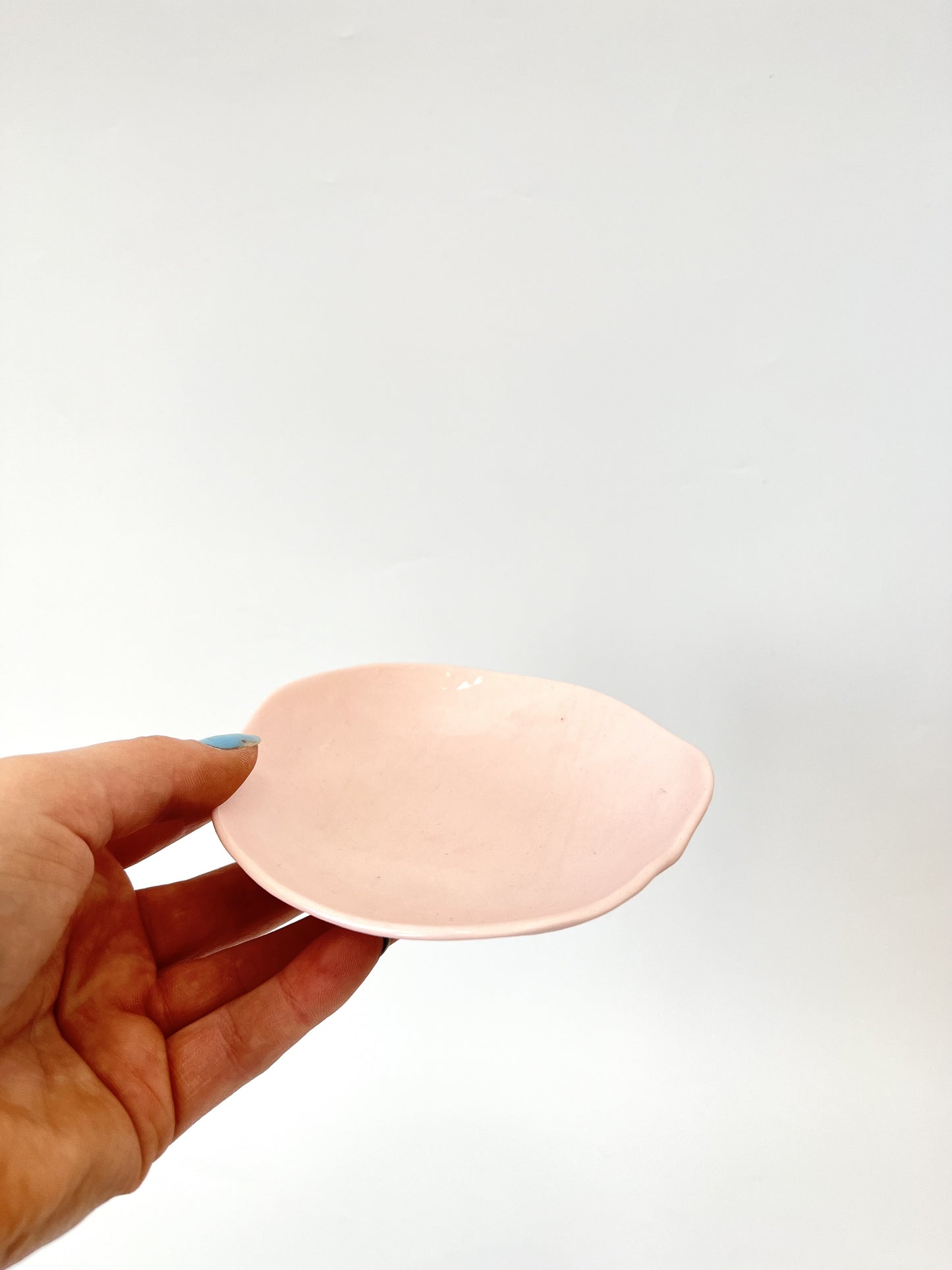 Marshmallow Pink Dish - One of a Kind Ceramic - 12cm