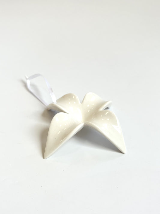 Ceramic Abelia Ornament - Gloss White