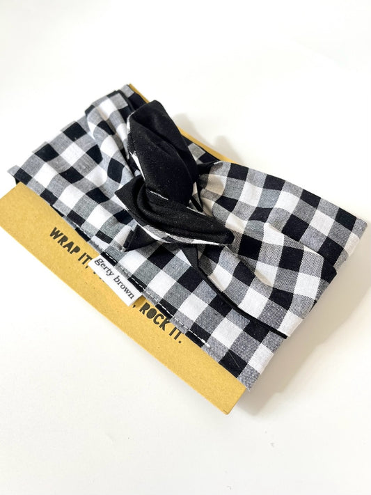 Girlband - Black Gingham/Black