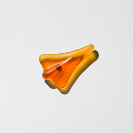 "Jumbo Jetplane" in Glass - Orange