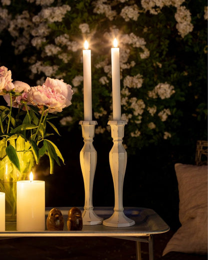 LED Table Candle - White (Set of 2)