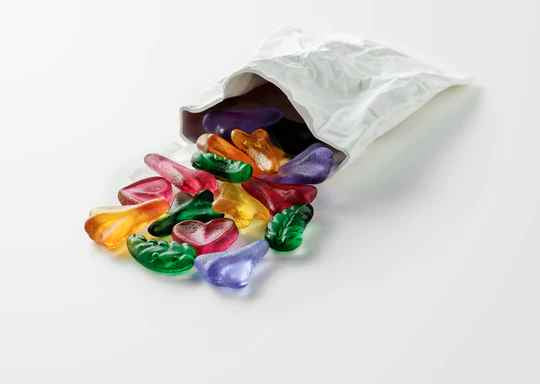 "Lolly Bag & Mixed Lollies" in Porcelain & Glass