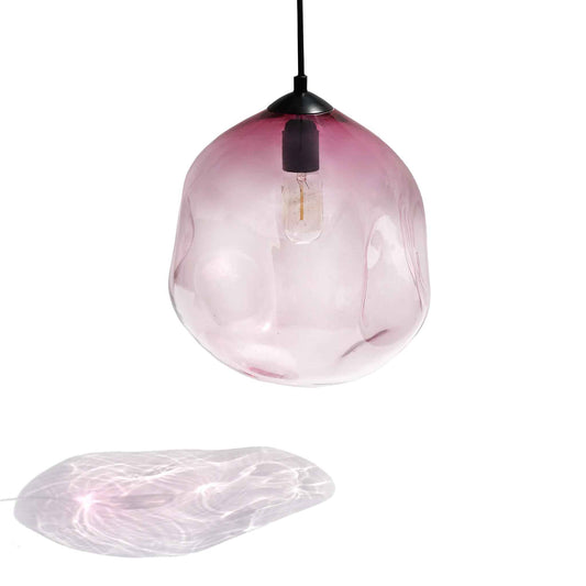 Deflated Lamp / Pendant - Large (33cm) - Gold Ruby - made to order