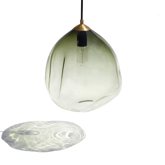 Deflated Lamp / Pendant - Medium (28cm) - Eel Green - made to order