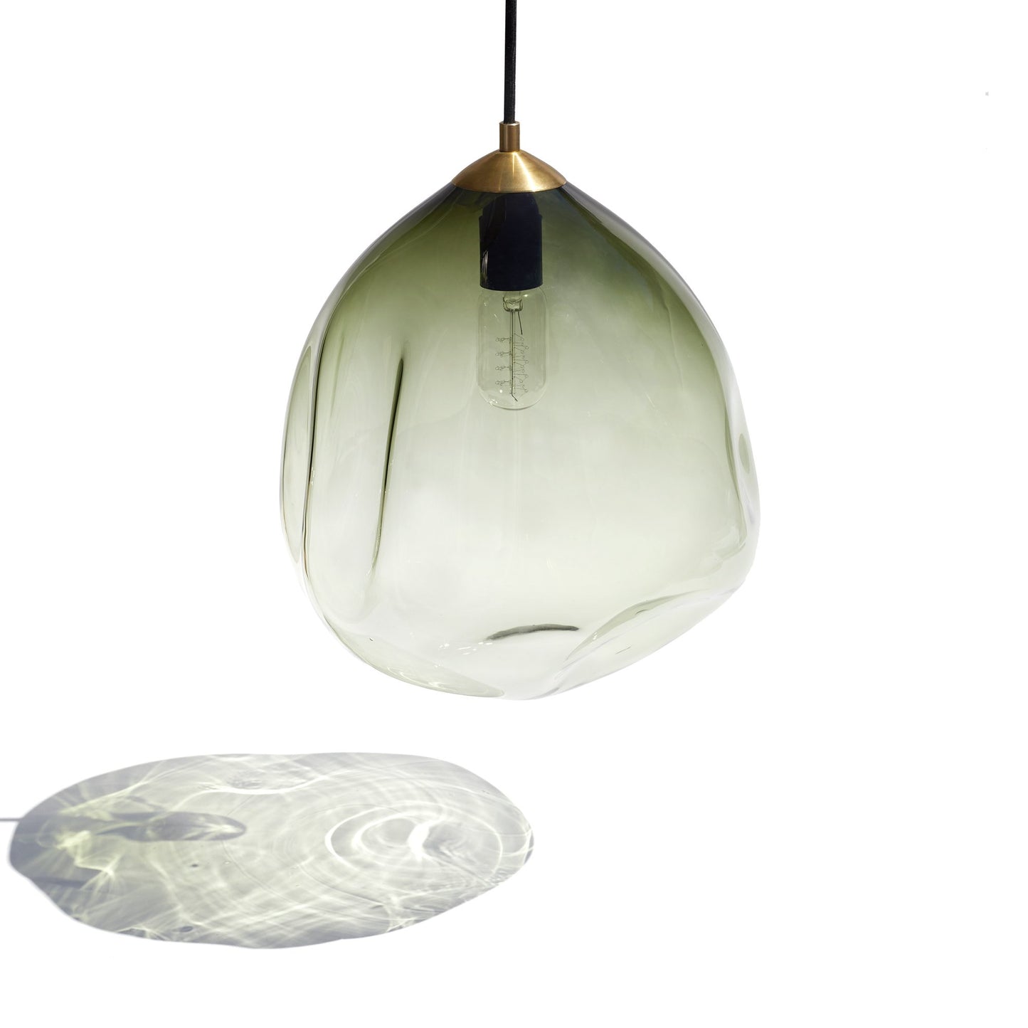 Deflated Lamp / Pendant - Medium (28cm) - Eel Green - made to order